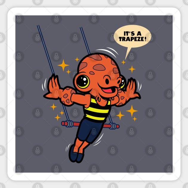 Funny Movie Quotes Cute Acrobatic Alien Trapeze Sticker by BoggsNicolas